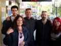 Damien Nott, Melissa, Liam, Shrub and Moni (L to R) outside Club Burwood on 6 June 2015